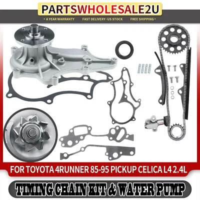 10x Kit de cadena de distribución y bomba de agua para camioneta Toyota 4Runner 85-95 Celica 1985 Foto 1 de 4