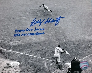 Bobby Shantz Signed 1952 All Star Game vs Jackie Robinson 8x10 Photo JSA 087 - Picture 1 of 3