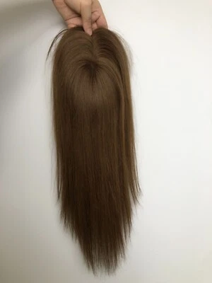 16" 20" 5.5x6" Light Brown HD Swiss Lace Real European Human Hair Toppers - Image 1 of 4