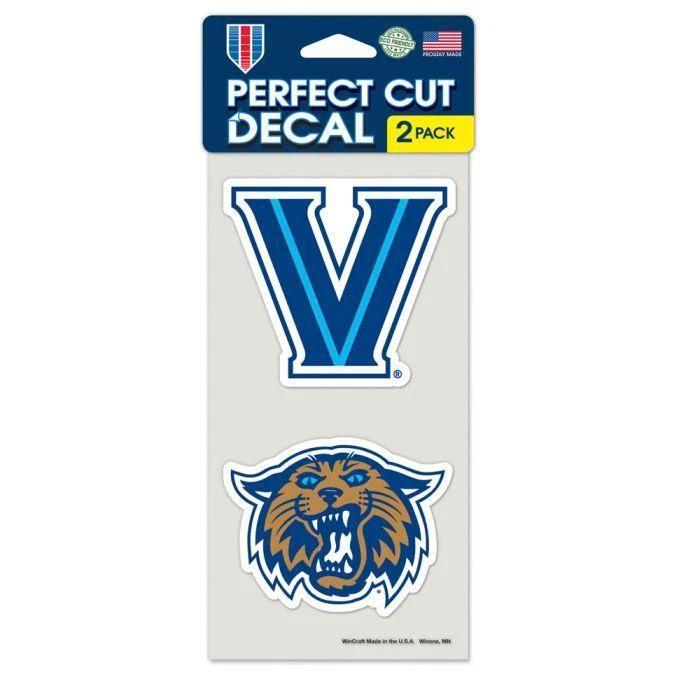 Villanova Wildcats 4x4 Perfect Cut Set of 2 Decal [NEW] NCAA Emblem Sticker - Image 1 of 1