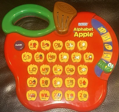 Vintage VTech Alphabet Apple Interactive Electronic Learning Toy WORKS - Image 1 of 2