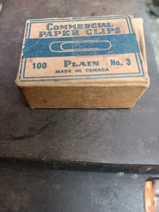 Vintage Commercial Metal Wire Paper Clips and Box - Picture 1 of 1