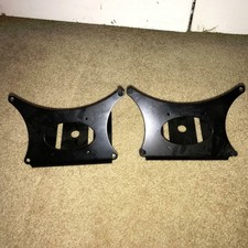Q42) Pair (2) Heavy Black Metal Guitar Stomp Foot Pedal Stands