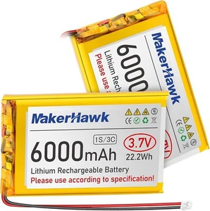 4 Stücke 3,7V 6000mAh LiPo-Akku, wiederaufladbar, 1S 3C 105080 LiPo Akku - Bild 1 von 9