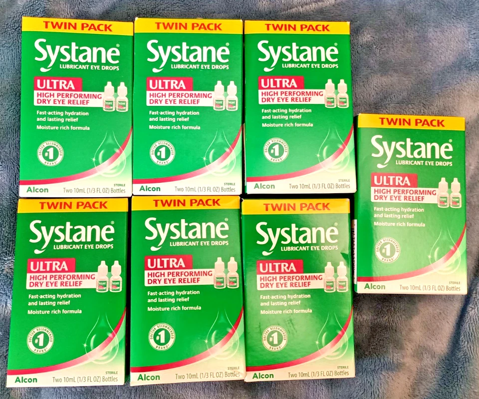 Systane Lubricant Dry Eye Drops Fast Ultra Relief Twin Pack EXP 05/2027