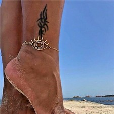 Charm Bracelet For Ankle Vintage New Fashion Gold Color Evil Eye