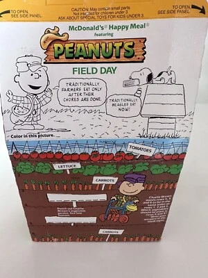McDonald’s 1989 Happy Meal Box Peanuts Charlie Brown Field Day Foto 1 de 4