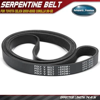 74.41 in Serpentine Belt for Toyota Celica 2000-2002 Corolla 1998-2002 L4 1.8L - Image 1 of 4