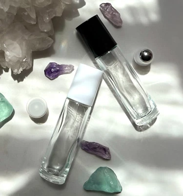Rodillo de vidrio botellas de perfume de 10 ml, 1 - 144, opciones de rollerball y tapa, 1/3 oz. Foto 1 de 4