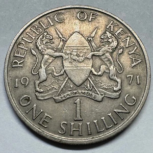 1971 Kenya 1 Schilling - Beautiful Coin - #A-068 - Picture 1 of 2