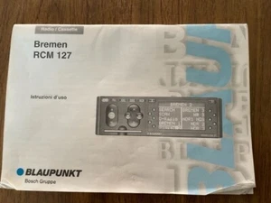 AUTO RADIO BLAUPUNKT BREMEN / BREMA - MANUALE ISTRUZIONE - Foto 1 di 1