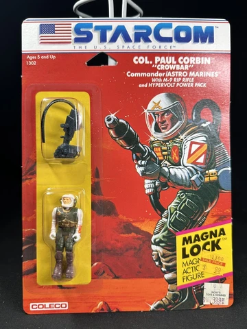 1986 Coleco STARCOM Col Paul Corbin Crowbar Commander Sealed on Cardback Cover