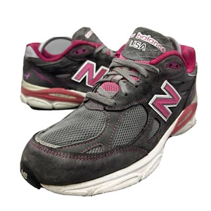 New Balance 990v3 Womens 8.5 Breast Cancer Awareness Running Shoes Gray Pink - Picture 1 of 10