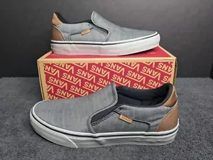 Zapatos sin cordones Vans Asher Deluxe textiles negros/grises para hombre - talla 8 - TOTALMENTE NUEVOS - Imagen 1 de 10