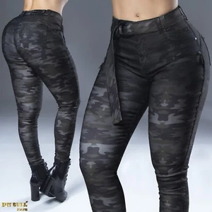 Pit Bull Jeans Ref#31101 • Size 5/6 USA (40 Brazil) CAMO JEANS JEGGINGS - Picture 1 of 2