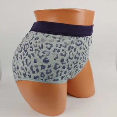 BRAGAS CALZONCILLOS COMPLETAS DE ALGODÓN CACIQUE LANE BRYANT 18/20 Gris Púrpura Estampado Animal Foto 1 de 4