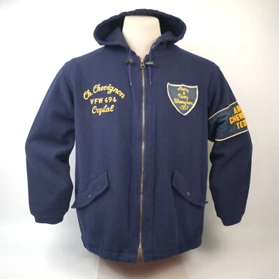 Chevignon Herren Jacke Army Teddy mit Kapuze Gr. XL dunkelblau - Bild 1 von 4