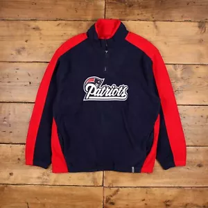 Vintage Reebok Fleece Jacket XL NFL New England Patriots Fleece Blue - Picture 1 of 7