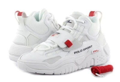 Polo Sport Ralph Lauren PS100-SK-HTL High Top chunky leather sneakers Boots NEW - Image 1 of 4