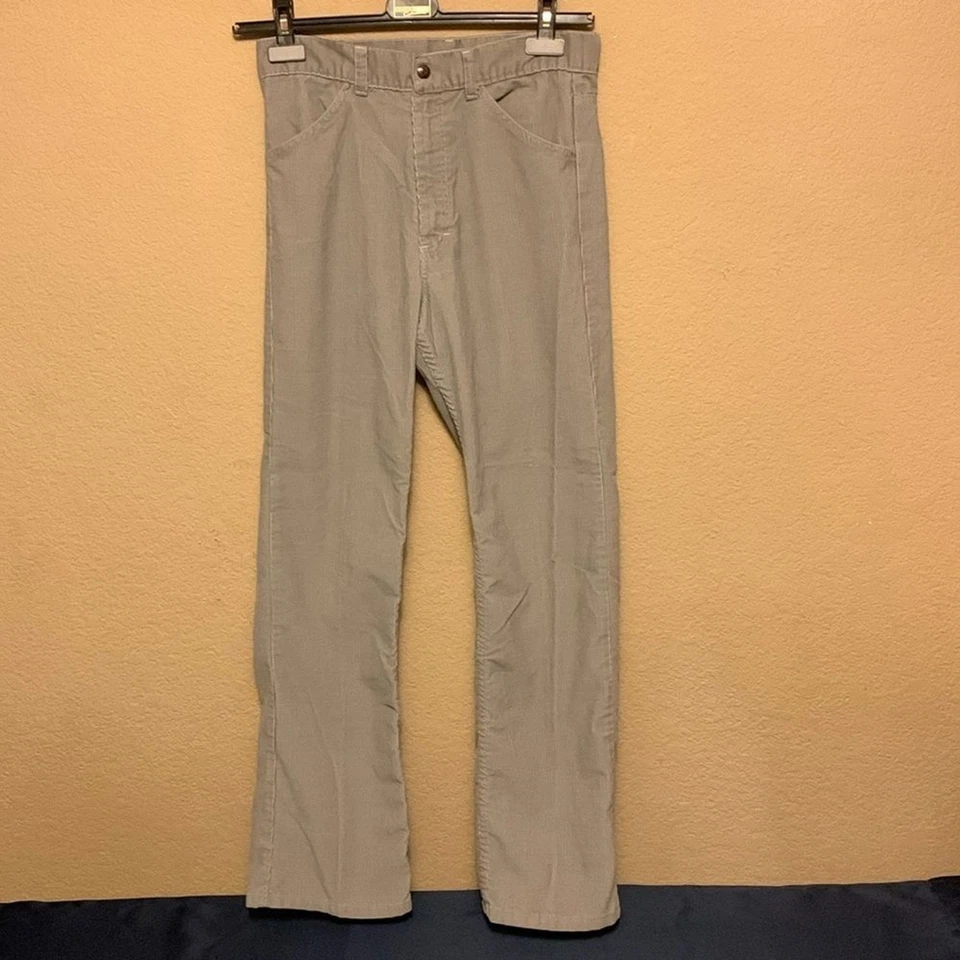 Jeans de pana vintage Sears para niños talla 29x29 gris Foto 1 de 4