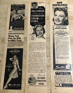 Recortes de anuncios vintage surtidos 1943 - sujetador, braguita, base Westmore, zonitors - Imagen 1 de 1