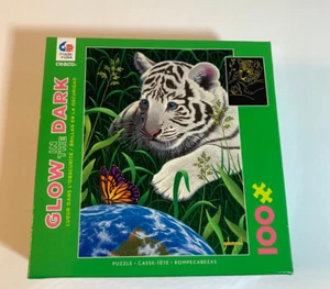 GLOW in the DARK Puzzle 100 Pc White Tiger Touch of Hope - Schimmel Ceaco ~ New - Picture 1 of 5