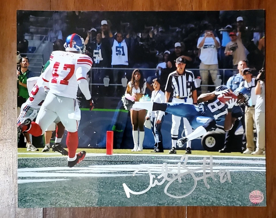 Foto autografada assinada pelo Seahawks Nate Burleson futebol 8x10 com certificado de autenticidade - Imagem 1 de 1