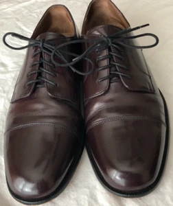 Bostonian cap toe cordovan shoes 12w easy flex arch - Picture 1 of 7