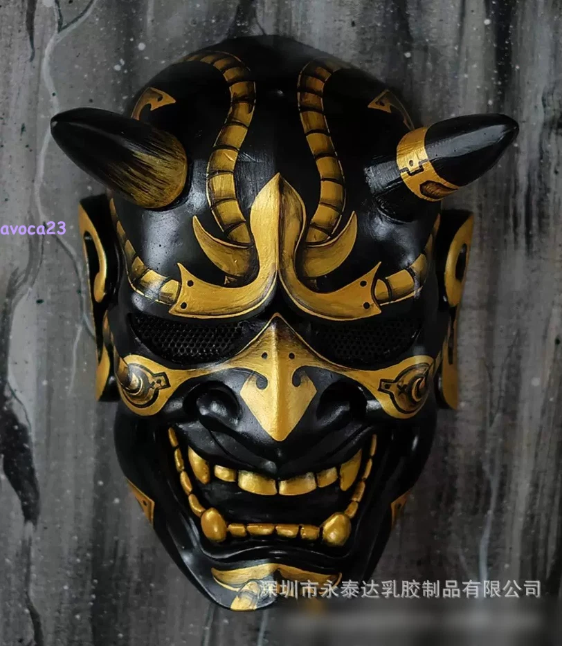 Японская латексная маска Hannya Devil Demon Oni Samurai Prajna реквизит для косплея на Хэллоуин - Изображение 1 из 4