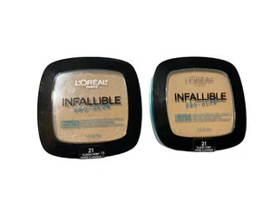 L'Oreal Infallible Pro-Glow Longwear Powder #21 Classic Ivory Lot Of 2 Sealed - Picture 1 of 2