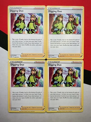 Pokemon TCG x4 Digging Duo 126/198 Crown Zenith Near Mint Playset - Image 1 of 2