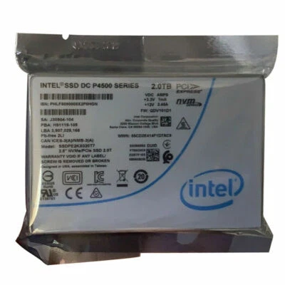 Intel DC P4500 2TB SSD U.2 3D NAND TLC 2.5" 15mm PCIe 3.1 x4 NVMe SSDPE2KX020T7 - Bild 1 von 4