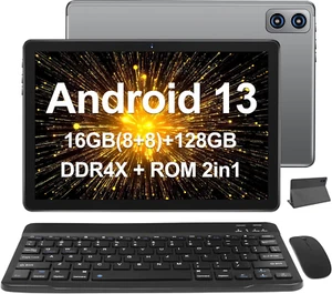 WOZIFAN Tablet 10 Zoll Android 13 Tablet, 16GB RAM + 128GB ROM (TF 512GB), MT818