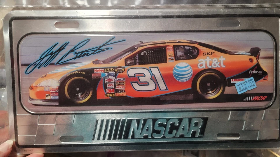 Matrícula de metal Jeff Burton #31 AT&T  Foto 1 de 1