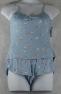 Honeydew Women's 2-Piece Sleeveless Shorty Pajama Set, Blue Strawberries, Medium - Picture 1 of 5