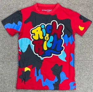 Evolution In Design Youth Rich Rich Short Sleeve T-Shirt Size M(10-12) - Picture 1 of 12
