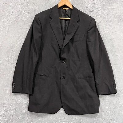 Donna Karan Signature Blazer Men's 40R Black 100% Wool Made In Italy Preppy - Image 1 of 4