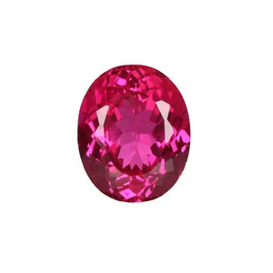 10 Ct Lab Created Oval Cut Red Color Sri Lanka Ruby Beautiful Gemstone for Rings - Picture 1 of 7