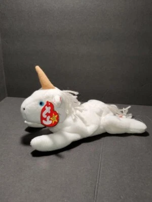 ty retired  beanie babies rare Mystic Unicorn Style #4007 with tag errors - Image 1 of 4