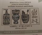 RoomMates Removable Wall Decals NEW Bathroom Powder Room Peel and Stick Stickers