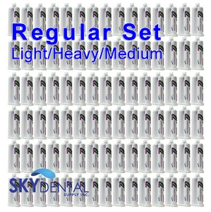 REGULAR SET Light Medium Heavy Body Dental Impression Material VPS 50ml - Picture 1 of 7