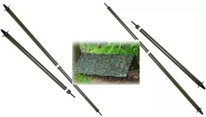 2 PACK EXTENDABLE MILITARY BASHA POLES extending camp shelter tent hide net kit - Picture 1 of 1