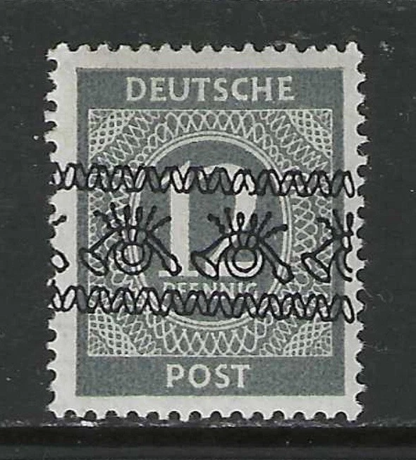 Germany 1948  Allied occup. 12 Pf. Numeral issue inverted band overprint mint* - Image 1 of 1