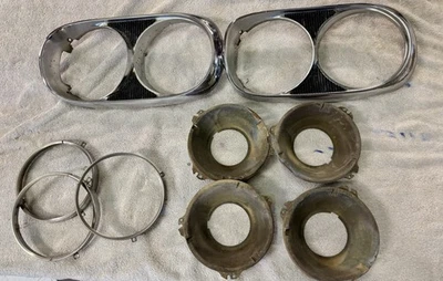 Pontiac GTO 1965 1964 Lemans Tempest faros biseles cucharones anillo de ajuste original Foto 1 de 4