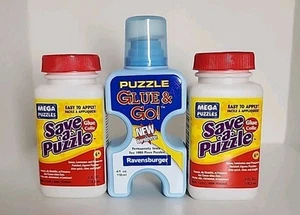 Jigsaw Puzzle Glue Lot of 3, 2 NEW - Picture 1 of 4
