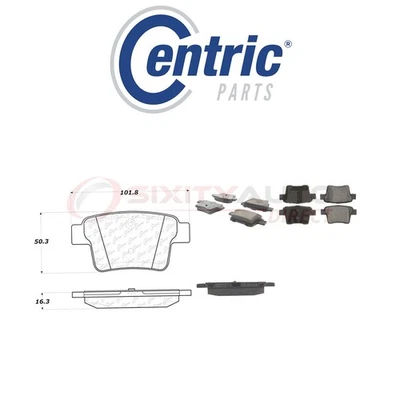Centric Ceramic Disc Brake Pads w Shims for 2005-2007 Ford Five Hundred 3.0L nj Foto 1 de 4