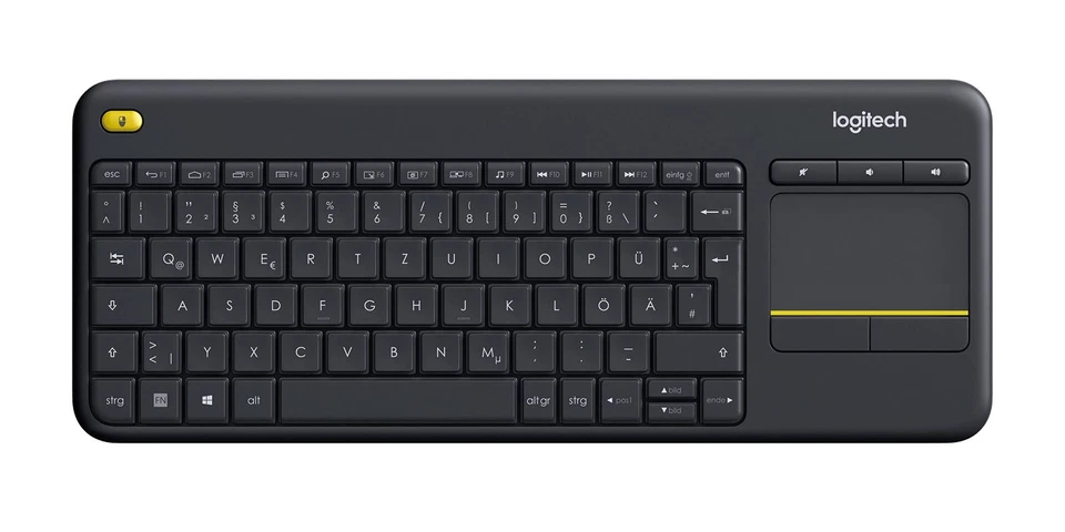 Logitech Wireless Touch Keyboard K400 Plus, diseño DE, negro - Imagen 1 de 4