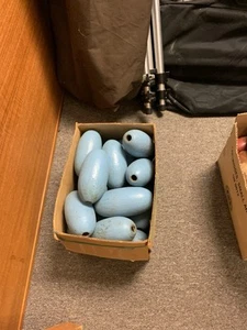 Pacific Northwest Vintage Wooden Buoys. Blue  - Picture 1 of 1