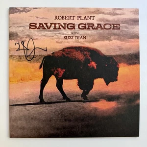 Vinilo color Saving Grace autografiado firmado por Robert Plant - Imagen 1 de 3