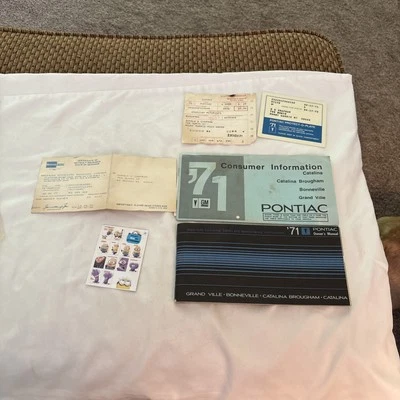 Pontiac 1971 original manual del propietario Bonneville Catalina Grand Ville Brougham Foto 1 de 4